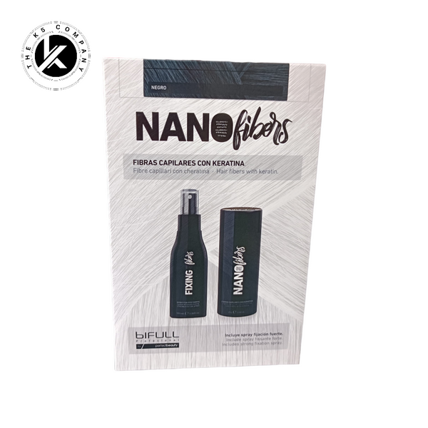 Nanofiber| Fibras Capilares con Keratina 25gr + Spray Fijador 100ml