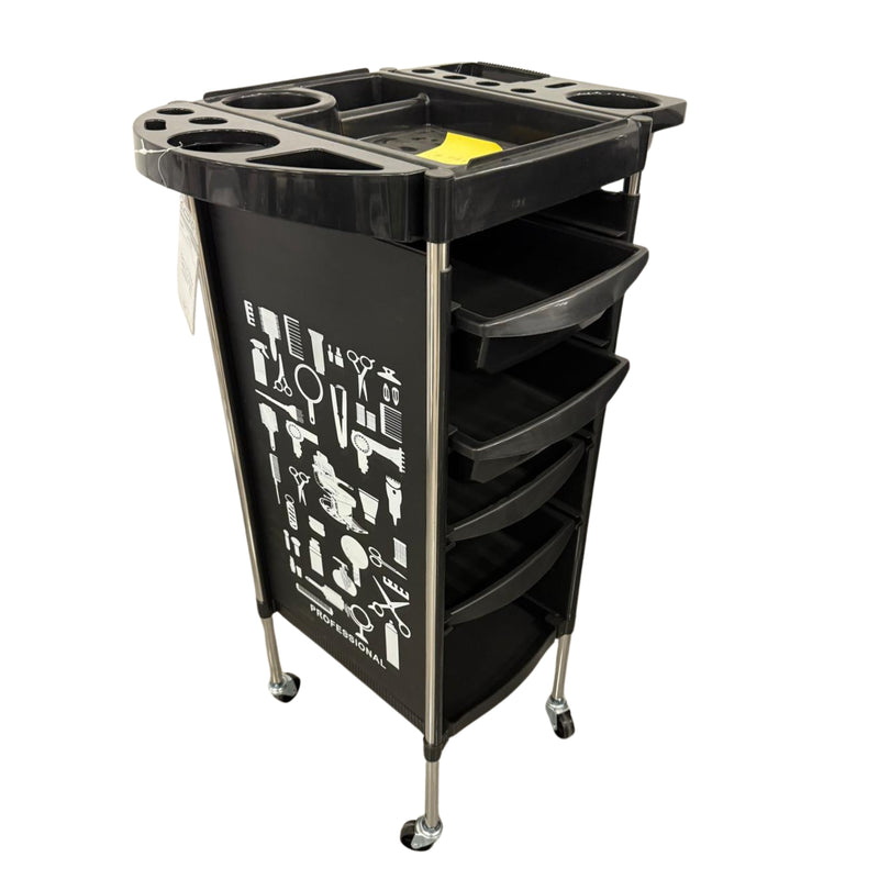 Carrito Rodante Profesional para Salón con Diseño Gráfico 92×37×53 cm 