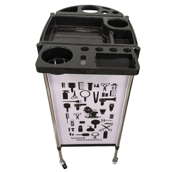 Carrito Rodante Profesional para Salón con Diseño Gráfico 92×37×53 cm 