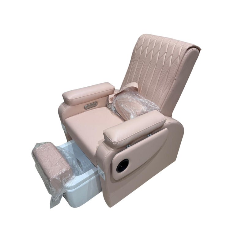 Silla de Spa de Lujo para Pedicura con Respaldo Reclinable y Tina para Pies