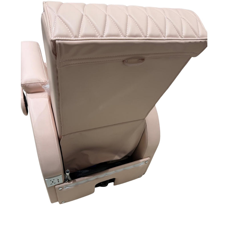 Silla de Spa de Lujo para Pedicura con Respaldo Reclinable y Tina para Pies