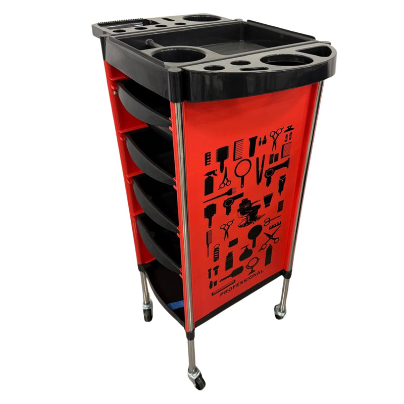 Carrito Rodante Profesional para Salón con Diseño Gráfico 92×37×53 cm 