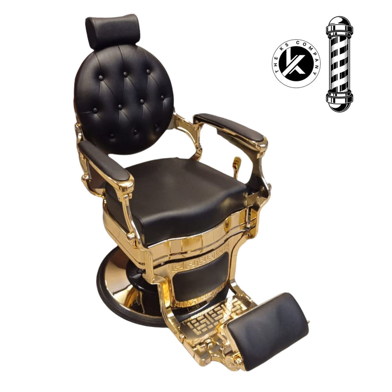 Silla de Barbero Alesso Negro-Dorado