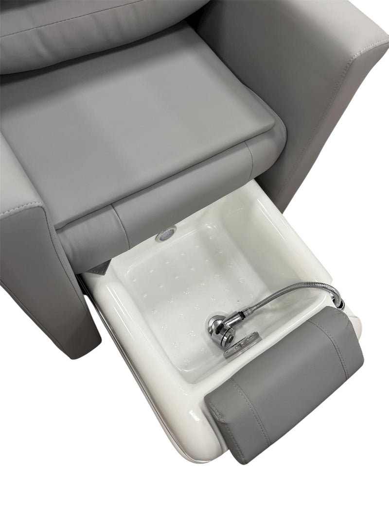 Silla de Spa para Pedicure de Lujo en Gris con Lámpara – K5 International