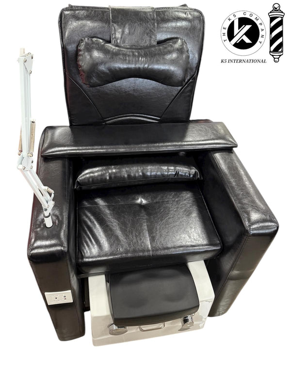Silla de Spa de Pedicura de Lujo Negra para Cualquier Salón o Spa