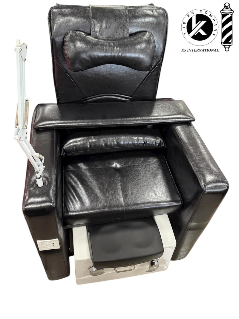 Silla de Spa de Pedicura de Lujo Negra para Cualquier Salón o Spa