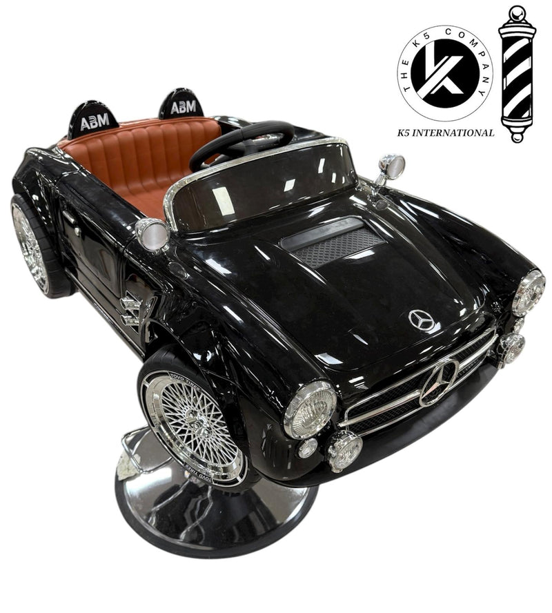 Silla de Barbería Infantil de Lujo – Estilo Clásico Mercedes Negro