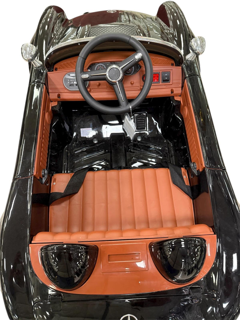 Silla de Barbería Infantil de Lujo – Estilo Clásico Mercedes Negro