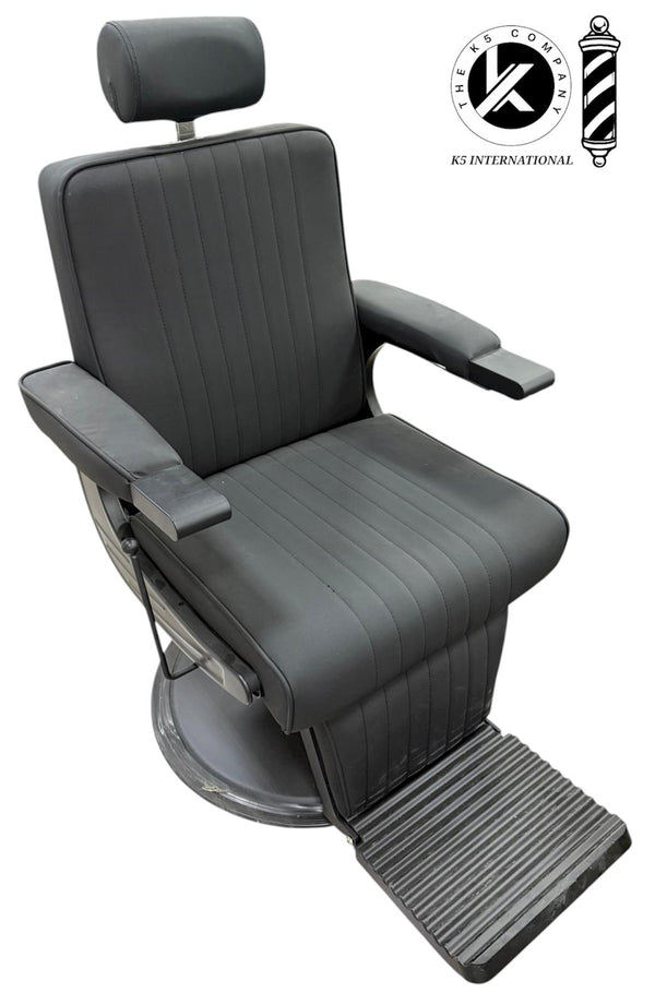 Sillón de Barbero Profesional con Reposacabezas y Reposapiés Ajustables