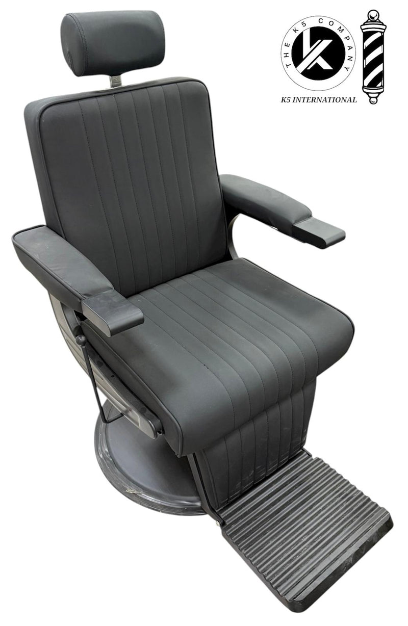Sillón de Barbero Profesional con Reposacabezas y Reposapiés Ajustables