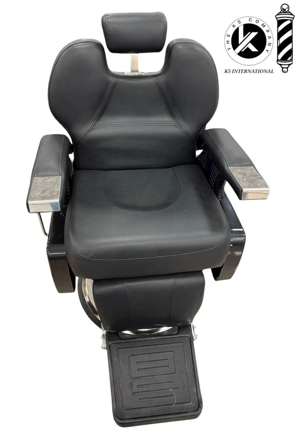 Silla de Barbero Hidráulica Moderna y Reforzada K5 International – Equipo Profesional de Peluquería y Barbería